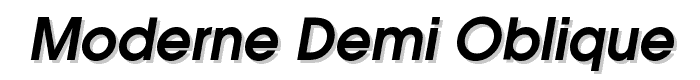 Moderne Demi Oblique font
